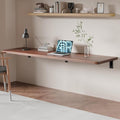 Floating Wall Mounted Table Desk with Pine Wood72 x 22 Workbench for GarageHome Office Desks with Heavy Duty BracketsWork Table for KitchenDiningLaundry (72 * 22 * 6.8 Inch)