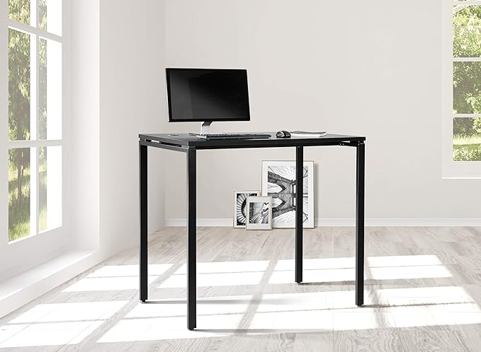 OSP Home Furnishings Prado Home Office Writing Desk 48 Inches 42 Inches 48-inches Wide x 42-inches High Black
