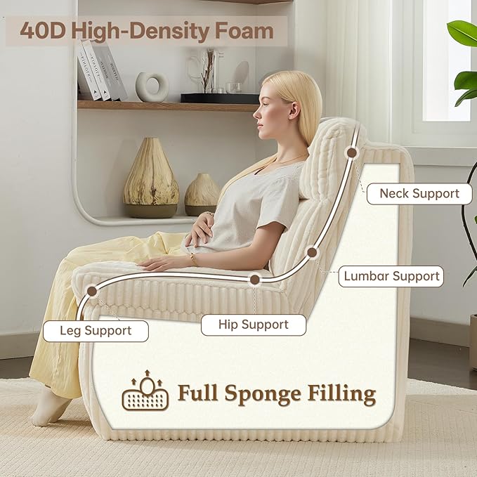 Boneless Loveseat Sofa 82 Corduroy Oversized Cloud Couch 2 Seater with Deep Seat Modern Love Seat Couch with Memory Foam Beige Boneless Couches for Living Room Apartment