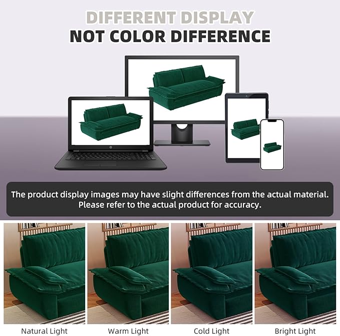 Cilee 73.2 Folding Sofa Bed 3-in-1 Convertible Loveseat Sleeper Sofa Pull Out Futon Sofa Bed Comfy Floor Couch with Storage Pocket &amp 2 Pillows Love Seats Furniture for Living Room Velvet Gr