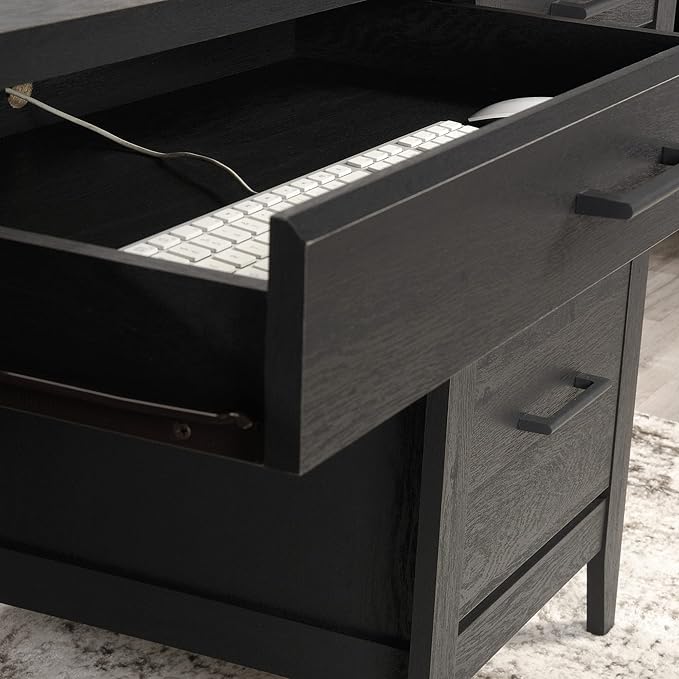 Sauder® Summit Station 66W Executive Computer Desk Raven Oak