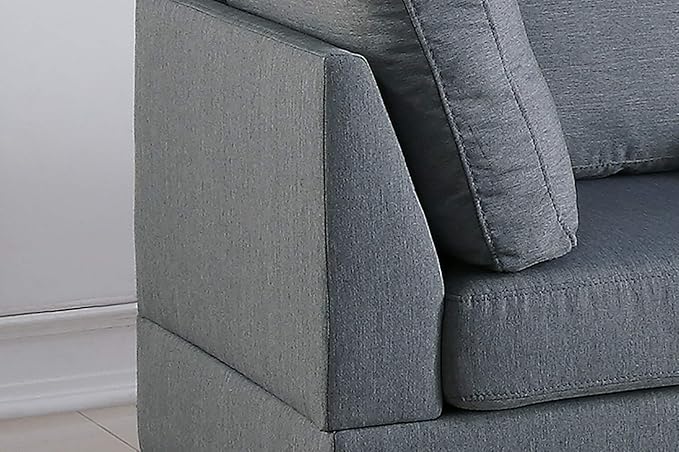 Poundex Upholstered Sofas/Sectionals/Armchairs Grey