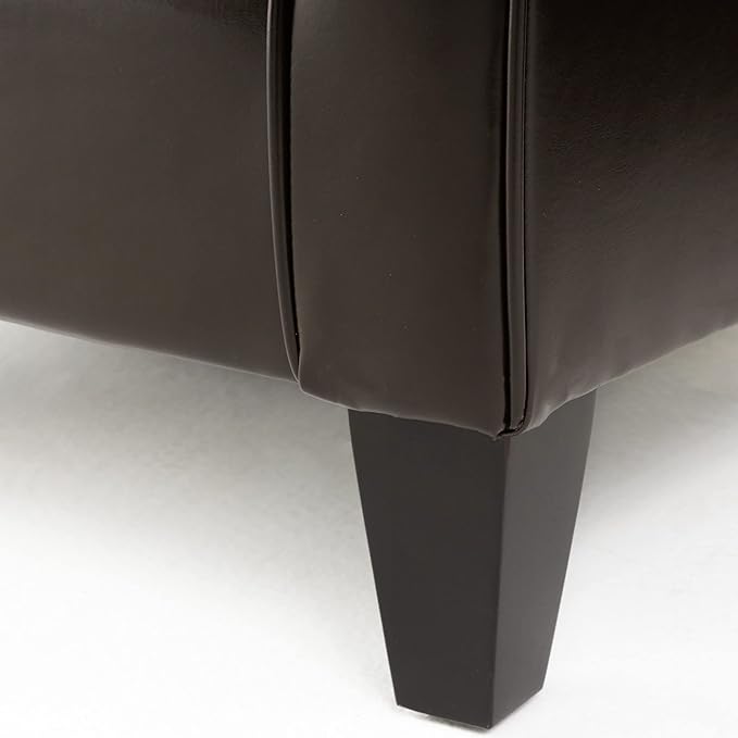 Christopher Knight Home Freemont Leather Club Chair Chocolate Brown