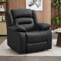 EBELLO Classic Power Recliner Chair Faux Leather Oversized Electric Overstuffed Chair with Soft Cushion and Back Sofa with Comfortable Armchair for Living Room Black
