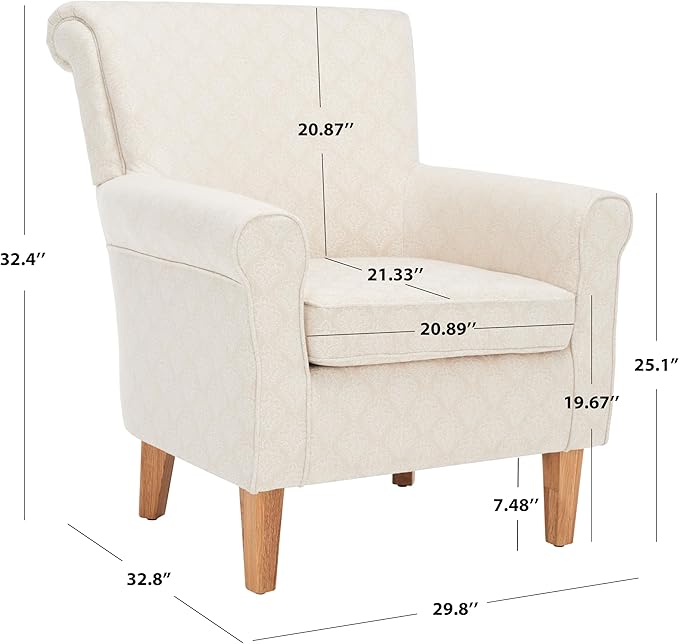 SAFAVIEH Home Collection MCR1002 Chair Beige/Flower