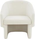 SAFAVIEH Couture Collection Susie Ivory Boucle Barrel Back Accent Chair (Fully Assembled)