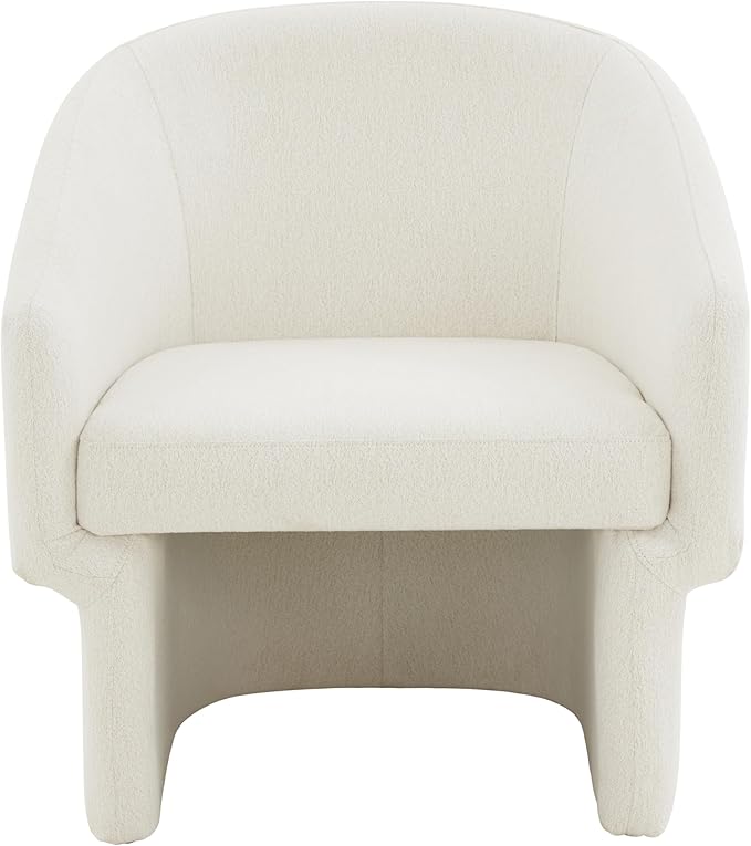 SAFAVIEH Couture Collection Susie Ivory Boucle Barrel Back Accent Chair (Fully Assembled)