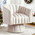 YSICK Swivel Accent Chair360°Swivel Barrel Chairs Mid-Century Chair with Wide Upholstered Modern Velvet Fabric Round Armchair for Living Room Lounge Bedroom