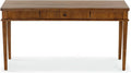 SAFAVIEH Couture Collection Shelbie Medium Oak Brown &amp Black 1-Drawer Reeded Computer Table Office Writing Desk