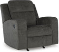 Signature Design by Ashley Kanlow Casual Manual Rocker Recliner with Track Arms Gray