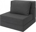 Sofa Bed Foldable Mattress Folding Sleeper Sofa Chair Bed Floor Mattress with Pillow for Living Room Home Office (Dark Gray -Corduroy Single)