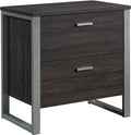 Modern 2 Drawer Small File Cabinet with Lock Under Desk Locking Drawers Storage Cabinet Organizer for Home Office FilingDarkbrown