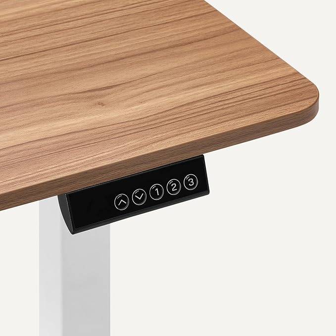 Amazon Basics Electric Standing Desk Height Adjustable Home Office Desk White/Oak Effect