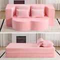 JOYBASE 78in Sofa Couch Convertible Oversized Cloud Loveseat Minimalist Sleeper Sofa Bed for Living Room Apartment Office No Assembly Required (Light Pink)