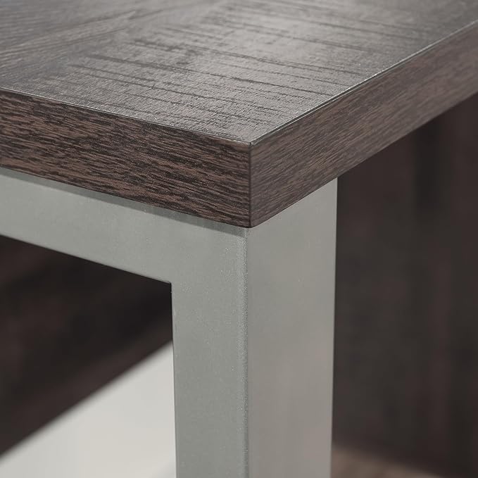 Sauder Rock Glen Single Pedestal Desk Blade Walnut Finish