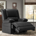 Large Dual Motor Power Lift Recliner Chair with Massage and Heat for Elderly People Infinite PositionUSB Ports and Remote ControlBreathable Leather (Black)