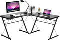POWERSTONE L-Shaped Gaming Desk Computer Corner Desk 59 Home Office Desk Gamer Table Desk Writing Study Workstation Space-Saving &amp Easy to AssembleBlack