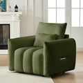Green Oversized Armchair Teddy Cloud Sofa Couch Comfy Upholstered Sherpa Couch with Pillow Modern Deep Seat Single Accent Chair for Living Room Bedroom Office Apartment (Green)