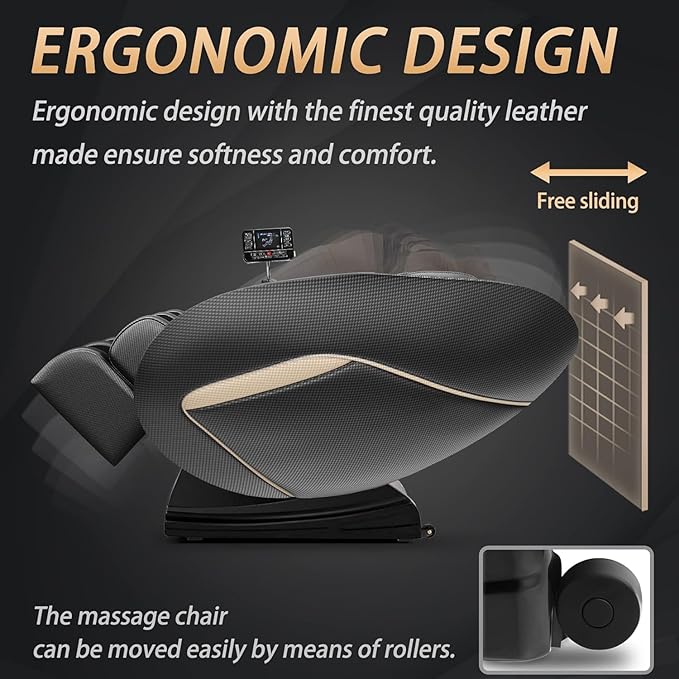BILITOK Massage Chair Recliner with Zero Gravity with Full Body Air Pressure Speaker and Blue-Tooth Connection Easy to Use at Home and in The Office