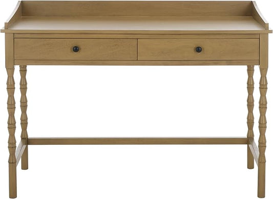 SAFAVIEH Home Collection Astaroth Desert Brown 2-Drawer Computer Table Office Writing Desk
