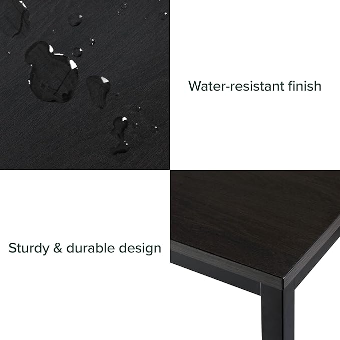 Zinus Jennifer 63 Inch Black Frame Desk Computer Workstation Office Desk Easy Assembly Deep Espresso