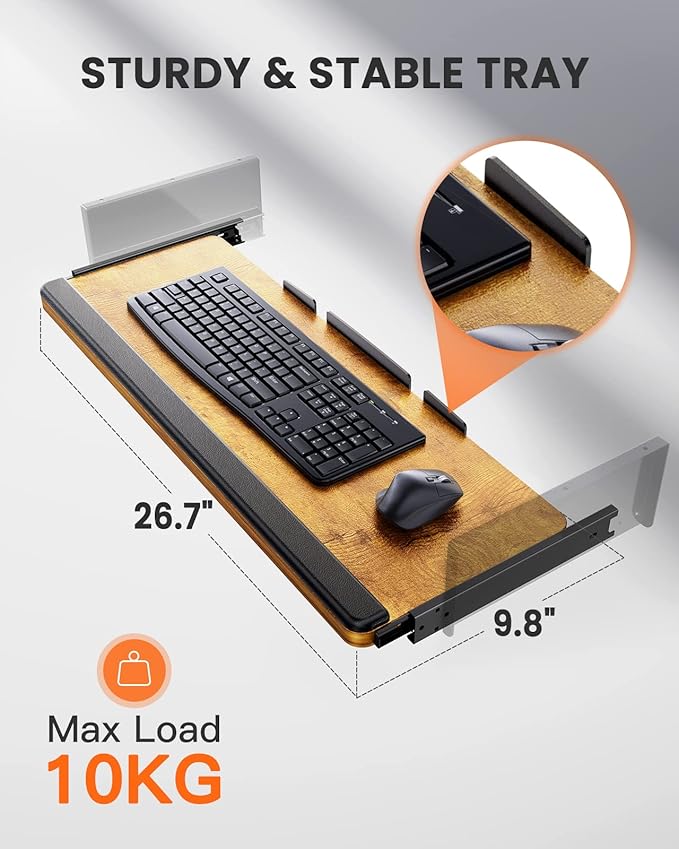 ErGear Electric Standing Desk with Keyboard Tray 55x28 Inches Adjustable Height Sit Stand Up Desk Home Office Desk Computer WorkstationVintage Brown