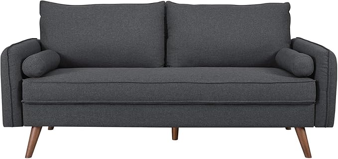 Modway Revive Contemporary Modern Fabric Upholstered Sofa In Gray
