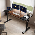 55” Electric Desk – Modern Height Adjustable Workstation with Quiet Motorfor Office or Studio