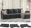 COMHOMA Convertible Sectional Sofa Couch Free Combination L/U Shaped Sofa with High Density Memory Foam Modular Oversized Cloud Couch for Living Room Apartment and Small Space 5 Seaters
