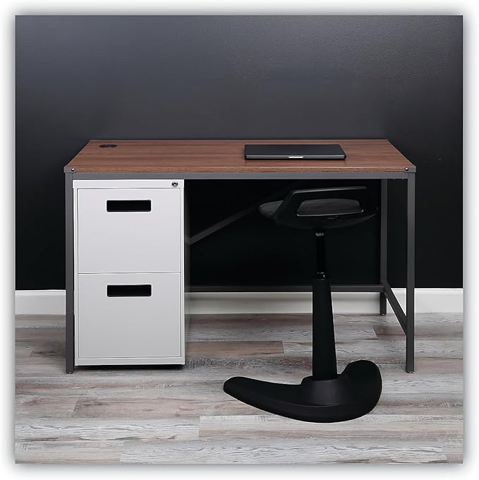 Alera ALEPAFFLG 14.96 in. x 19.29 in. x 27.75 in. 2 Legal/Letter-Size File Drawers Left or Right File Pedestal - Light Gray