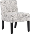 Modern Fabric Living Room Chairs with Solid Wood Legs Home Furniture (1 White)