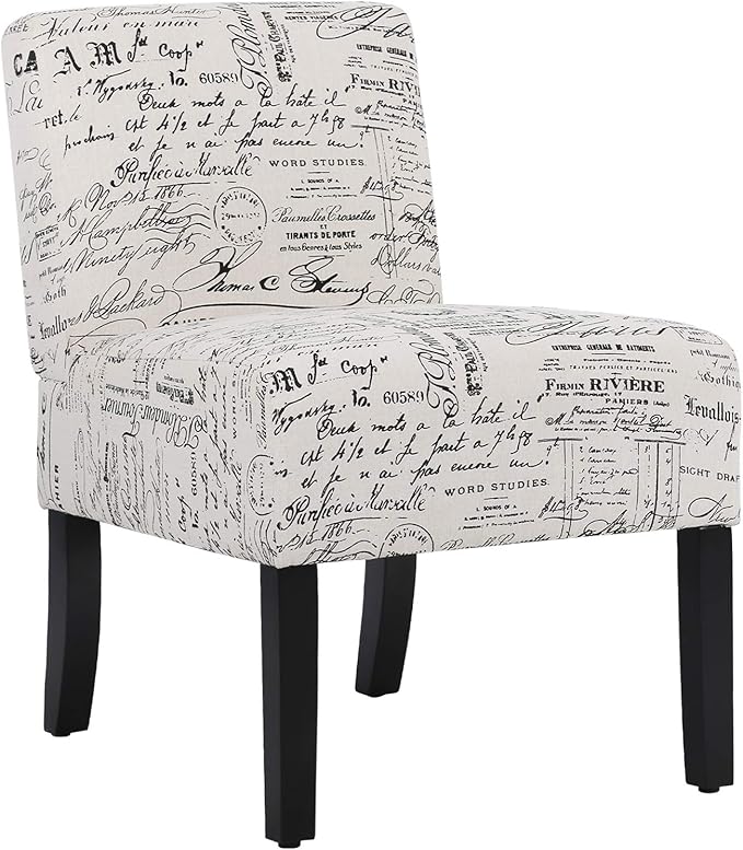 Modern Fabric Living Room Chairs with Solid Wood Legs Home Furniture (1 White)