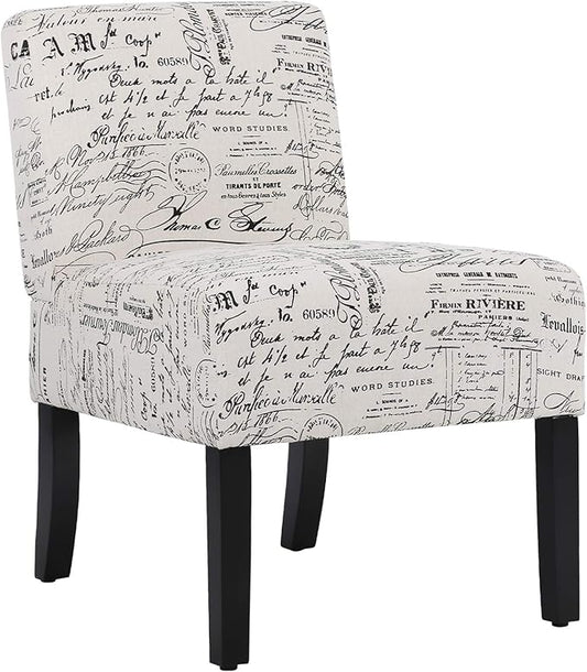 Modern Fabric Living Room Chairs with Solid Wood Legs Home Furniture (1 White)