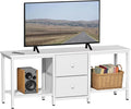 TV Stand Suitable for TVs up to 55 Inches Entertainment Center with Storage Drawers and Shelves Media Console Table for Living Room and Bedroom (White)