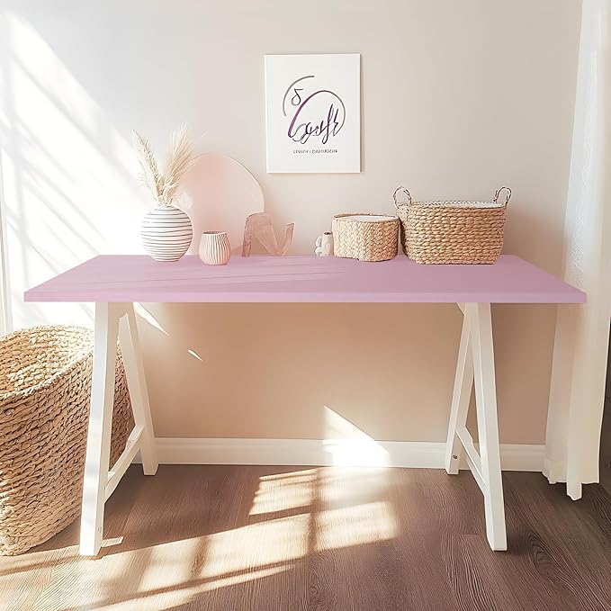 Kaboon Universal Tabletop 59.1x23.62 Nostalgia Rose Table Top only for Sit Stand Desk Reversible Melamine TopDouble Desks Home Office