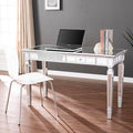 Mirrored Writing Desk with Drawers - Glam Home Office Desk - 47 Wide