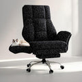 Big and Tall Office Chair Flip Armrests for Pets &amp Cross Legged Sitting Executive Ergonomic Computer Gaming Chair with Foot Rest Gliter Fabric Wide Seat Reclining Desk Chair