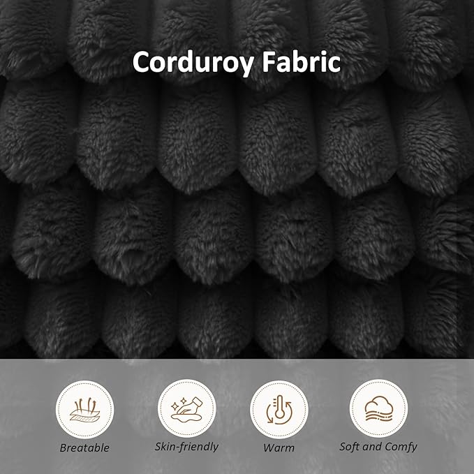 37.4 Boneless Round Chair Oversized Chaise Lounge Cloud Chair Indoor Upholstered Corduroy Deep Seat Sofa Accent Chair No Assembly Required for Living Room Bedroom Apartment