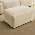 VINGLI Movable Ottoman for Corduroy Cloud Sectional Couches Cream