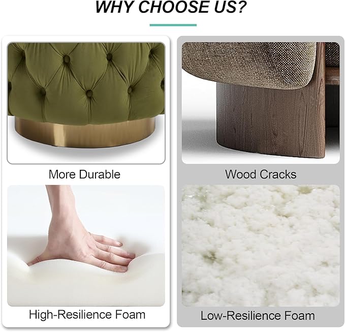Modern Accent Chair Swivel Barrel Armchair for Living Room Button Tufted Velvet Comfy Chairs Round Upholstered Single Sofa Seating with Gold Base Green