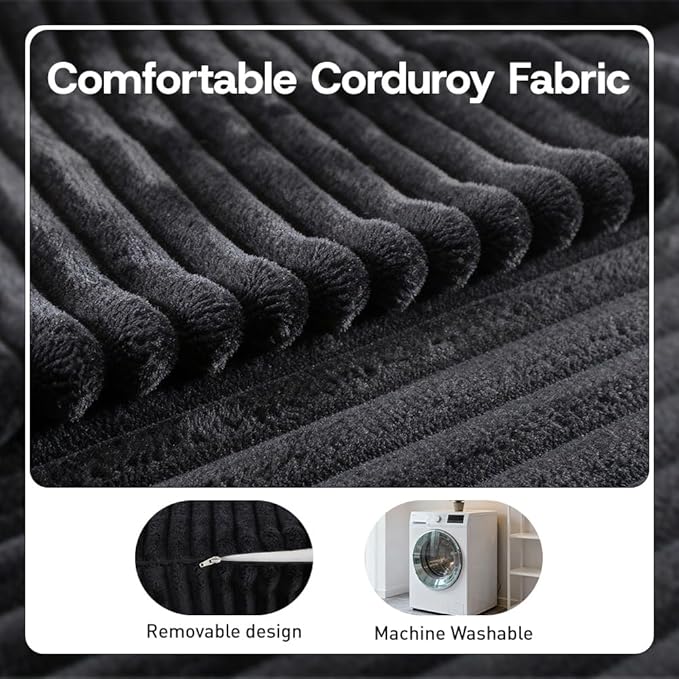 Folding Sofa BedConvertible Sofa Bed with Armrest Foldable Sleeper Chair Portable Folding 4-in-1 Floor Sofa with Convertible Lounge Chair for Living RoomBedroomWashable CoverBlack Single