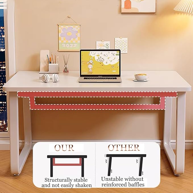 Modern Desk 55 Inch Computer Table Simple Style Office Writing Desk Industrial Office Table