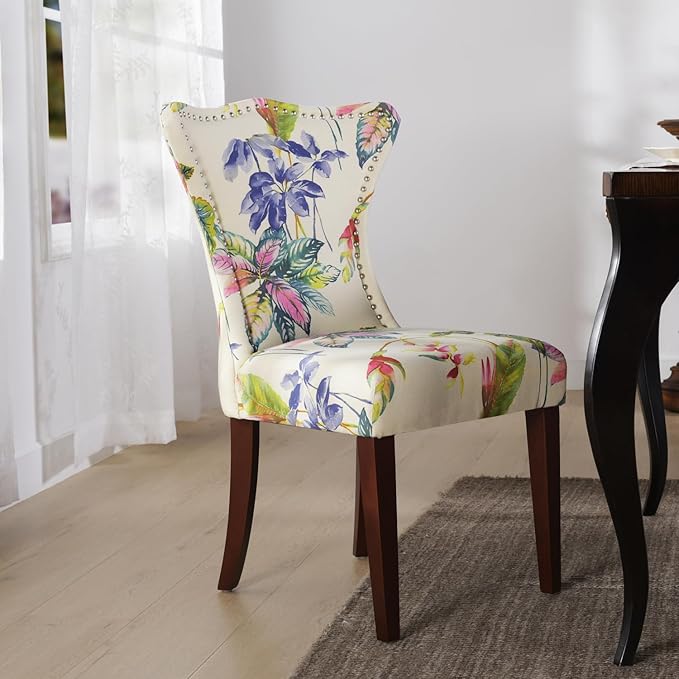 Paradise Upholstered Accent Chair &amp Floral for Living Room Comfort
