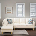 L-Shaped Sectional Sofa Modern Sectional Couches Home Sofas for Living Room with Movable Chaise Modular Living Room Sets Furniture for Apartment Bedroom &amp Office White