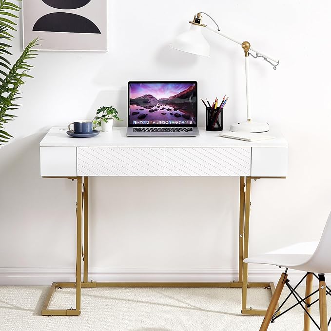 MW-White Home Office Desk