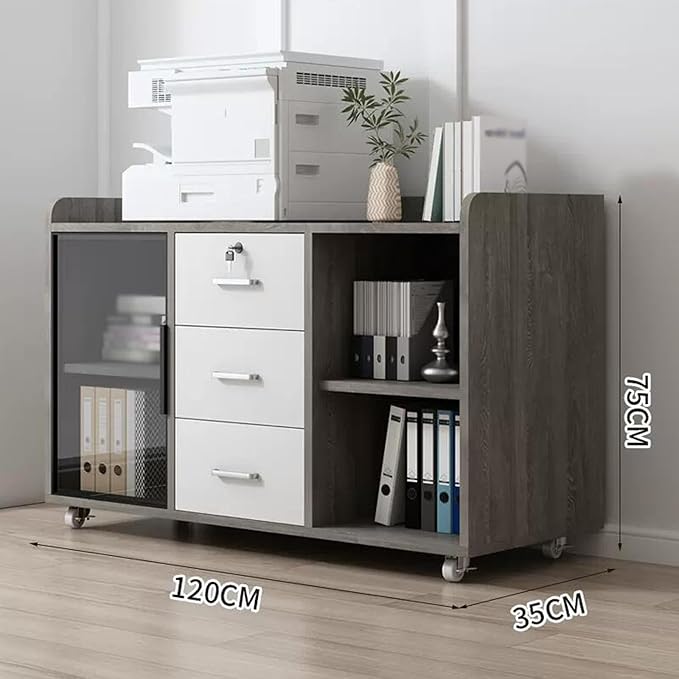 Filing CabinetOffice CabinetPrinter CabinetPantry CabinetSide CabinetMobile Floor Cabinet (Color : C)