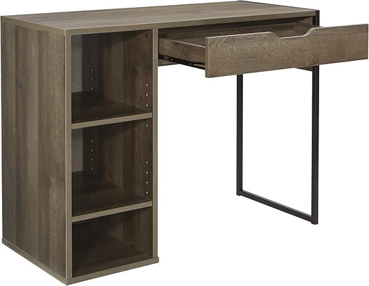 OSP Home Furnishings Ravel 40-Inch Wide Writing Desk Grey Oak