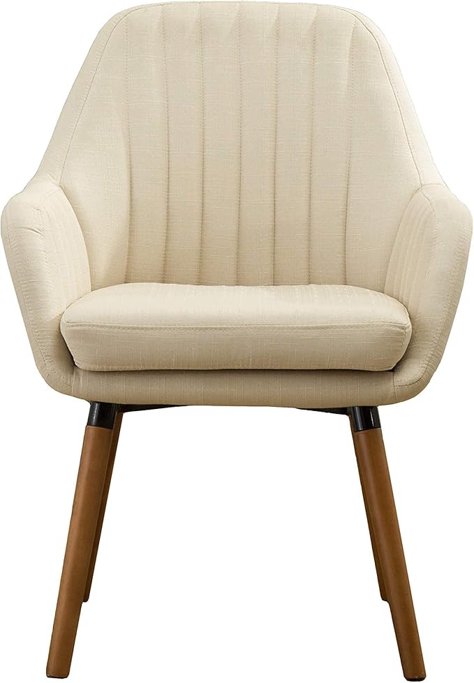 Roundhill Furniture Tuchico Contemporary Fabric Accent Chair Arm Rest Tan