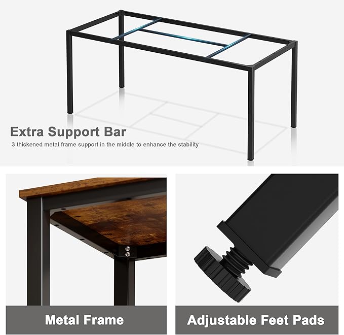 Need Large Computer Desk 70.8 x 31.5 inches Conference Table Large Office Desk Writing Table Workstation for Home OfficeRustic Brown &amp Black 10FJGSAC3-180FG-ND