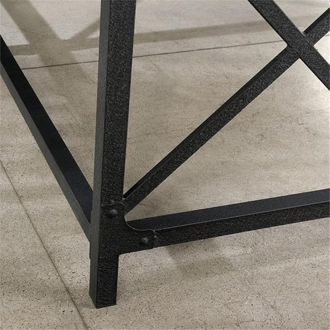 Sauder Foundry Road Engineered Wood/Metal 36 Desk Return in Carbon Oak